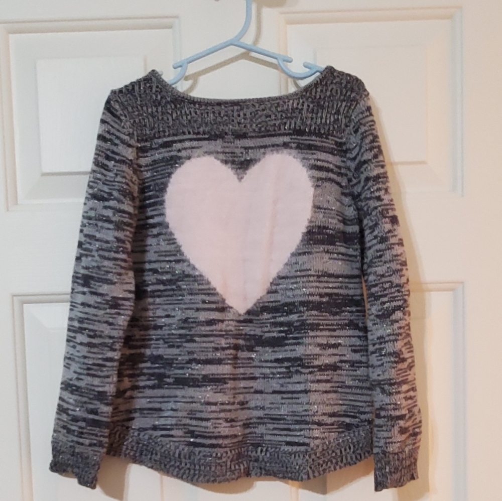 Girls Crazy 8 pink heart sweater